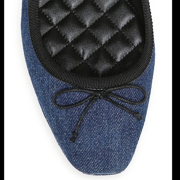 Veronica Beard Blue Denim Bow Flats Size 5 NWT - Picture 14 of 15